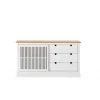 Aparador modelo Luna 1 puerta 3 cajones acabado blanco 150 cm(ancho) 80 cm(alto) 40 cm (fondo)