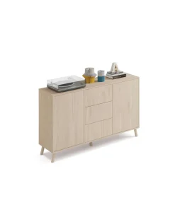 Aparador Oslo en acabado roble aurora, 90 cm(alto)140 cm(ancho)40 cm(largo)