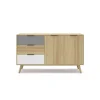 Aparador 2 puertas 3 cajones Elfo acabado roble, 80 cm(alto) 140 cm(ancho) 40 cm(largo)
