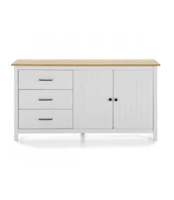 Aparador 2 puertas 3 cajones Mariana acabado blanco 80 cm(alto) 150 cm(ancho) 40 cm(largo)