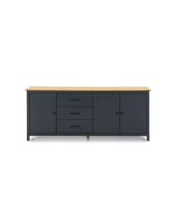 Aparador 3 puertas 3 cajones Mariana acabado azul 80 cm(alto) 190 cm(ancho) 40 cm(largo)