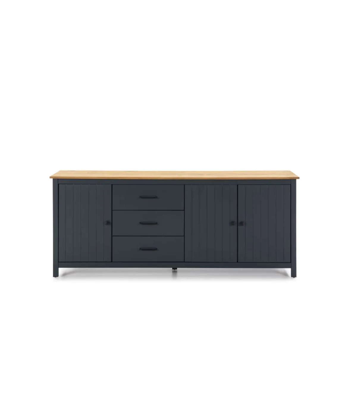 Aparador 3 puertas 3 cajones Mariana acabado azul 80 cm(alto) 190 cm(ancho) 40 cm(largo)