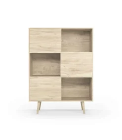 Aparador 3 puertas modelo-881 acabado roble, 131cm(alto) 101cm(ancho) 30cm(fondo).