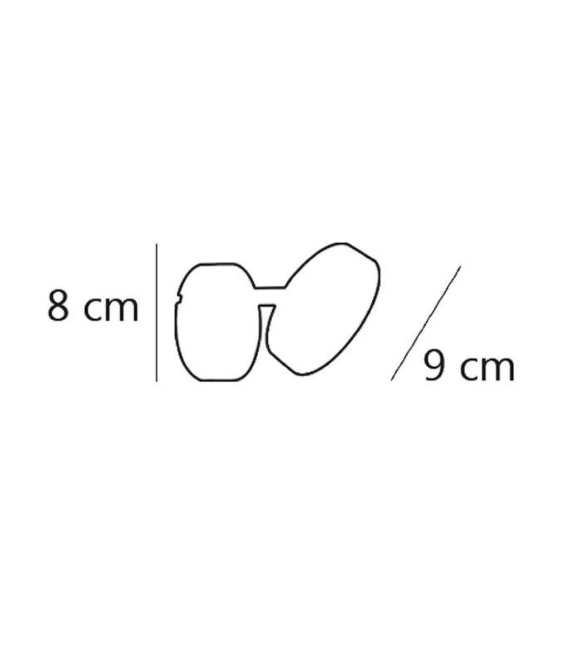 Aplique a pared led Cedro cromado 8 cm(alto)9 cm(ancho)11 cm(largo).