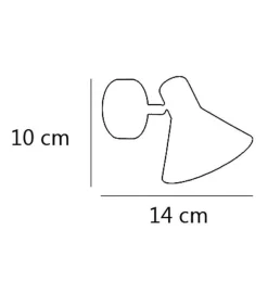 Aplique a pared modelo Kenn acabado blanco 10 cm(alto) 14 cm(ancho) 18 cm (fondo)