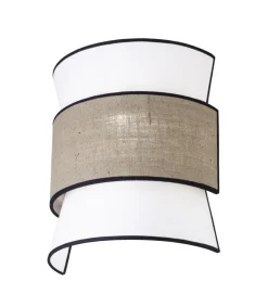 Aplique a pared modelo Nina acabado blanco/tostado 35 cm(alto) 30 cm(ancho)17 cm(fondo)