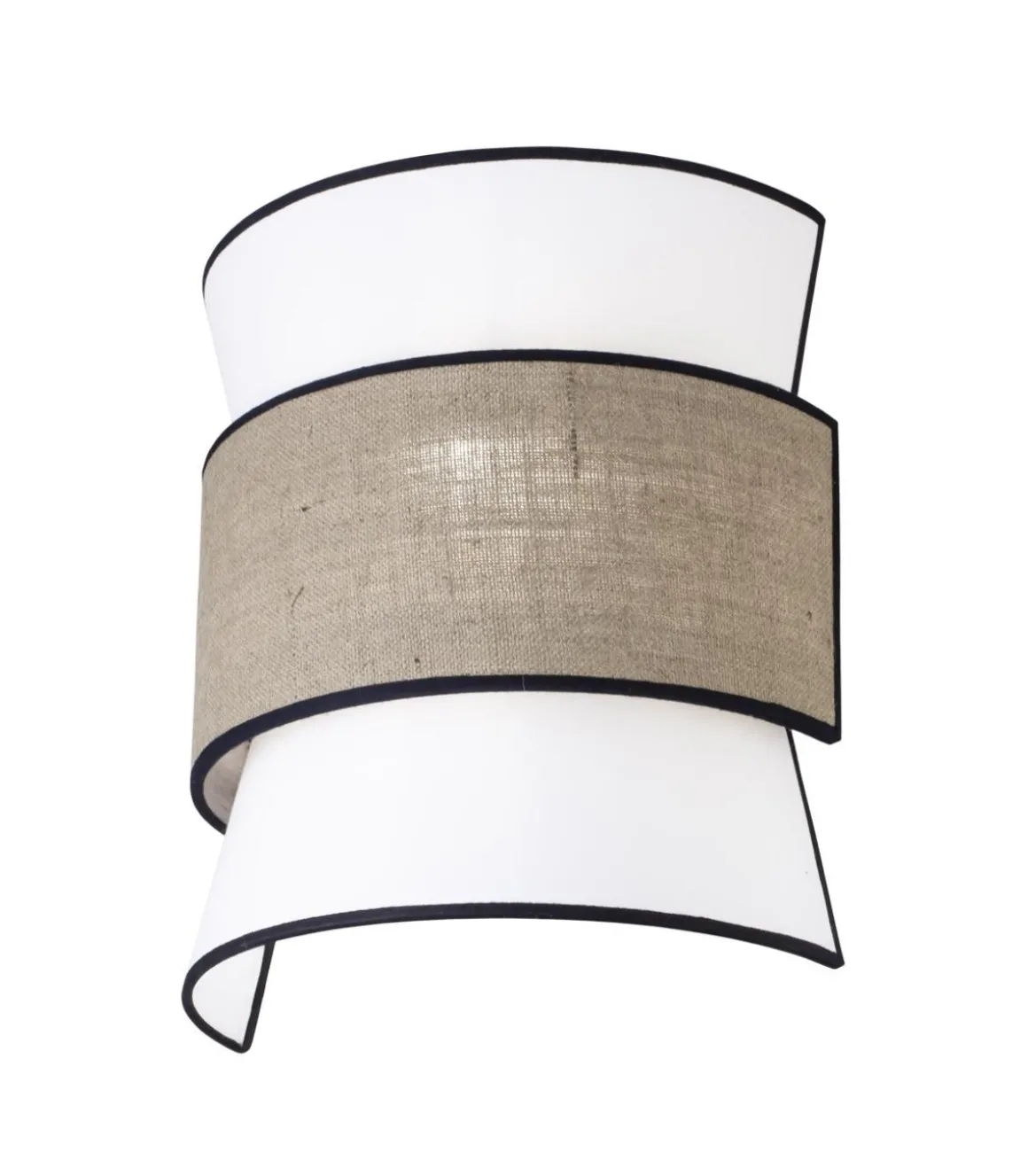 Aplique a pared modelo Nina acabado blanco/tostado 35 cm(alto) 30 cm(ancho)17 cm(fondo)
