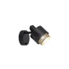 Aplique a pared modelo Vasil acabado negro, 13cm(alto) 109cm(ancho) 17cm(fondo)