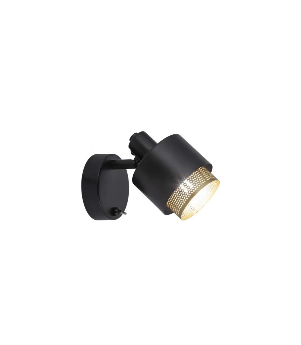 Aplique a pared modelo Vasil acabado negro, 13cm(alto) 109cm(ancho) 17cm(fondo)