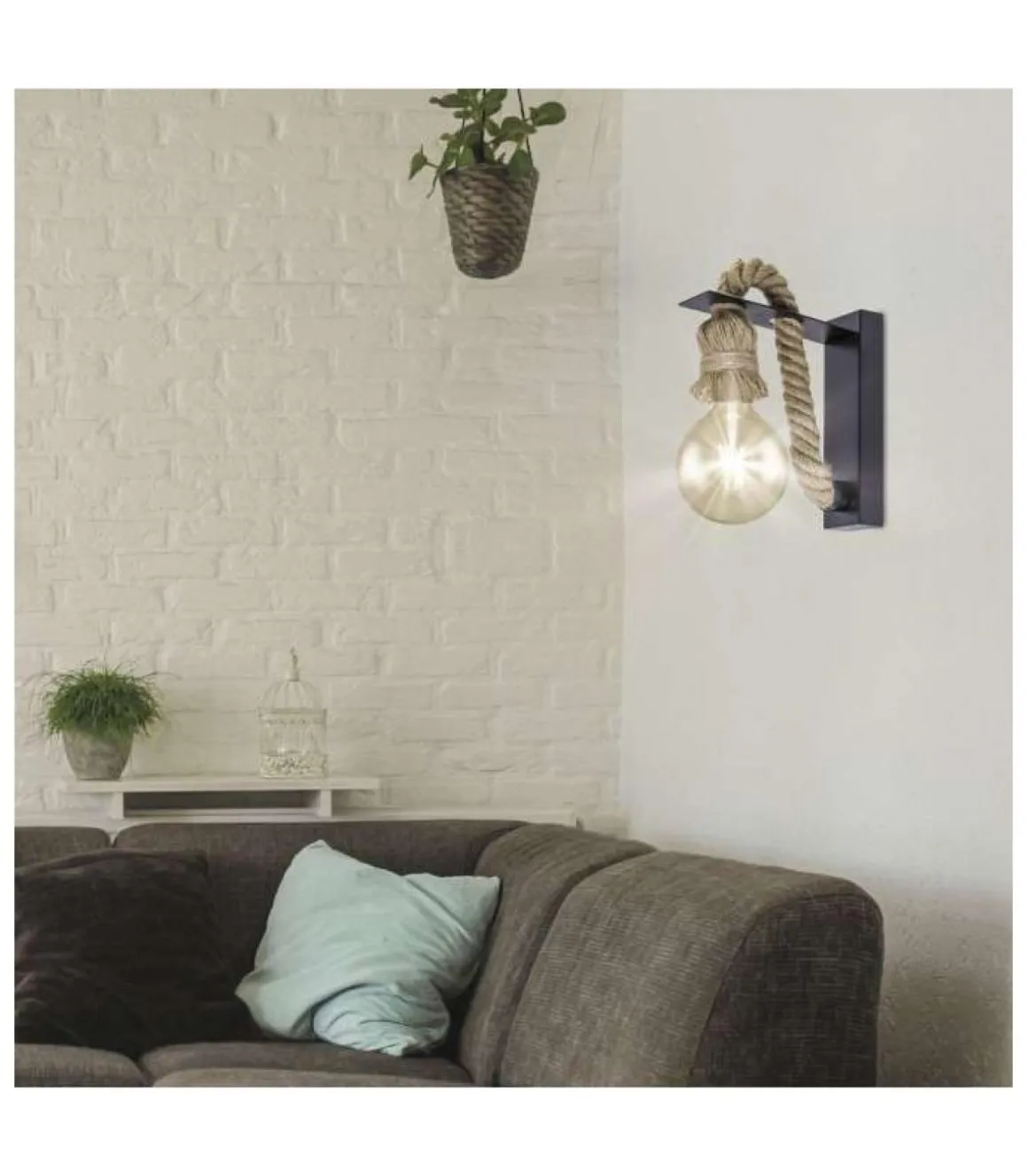 Aplique a pared Poto acabado cuerda 18 cm(alto)5 cm(ancho)18 cm(fondo)