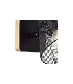 Aplique a pared Utrech negro mate, 23cm(alto) 15cm(ancho) 17cm(largo)