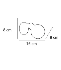 Aplique a pared Vera cuero 8 cm(alto)8 cm(ancho)16 cm(largo)