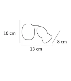 Aplique de pared Bala acabado en niquel satinado 10 cm(alto) 8cm(ancho) 13cm(largo)