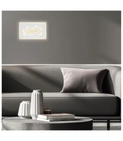 Aplique de pared con led integrado modelo Dembe acabado blanco 4cm(alto) 24cm(ancho) 15 cm(fondo