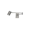 Aplique de pared led modelo Romeo acabado niquel satinado, 8cm(ancho) 63cm (fondo) 12cm(alto).
