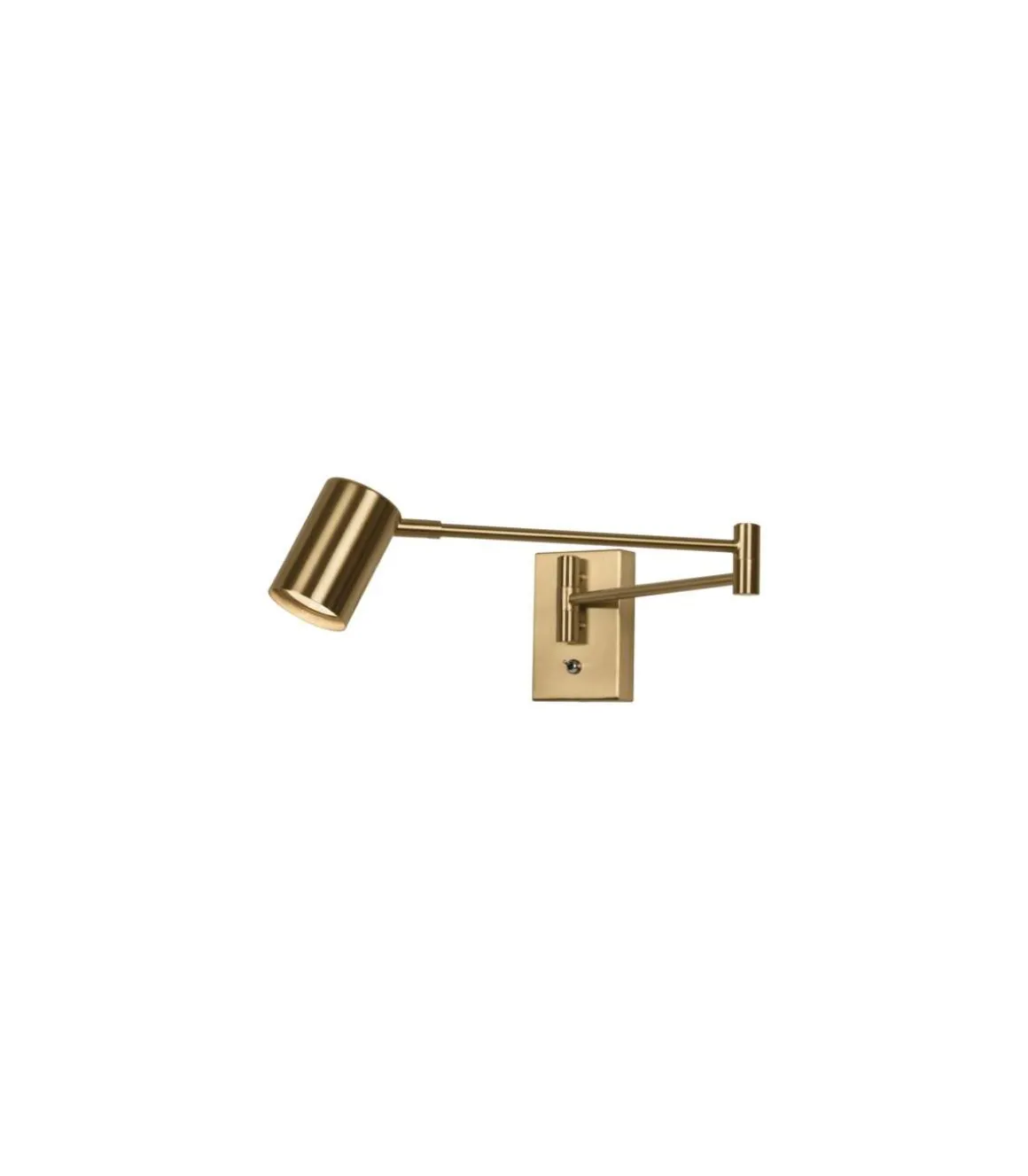 Aplique de pared led modelo Romeo acabado latón, 8cm(ancho) 63cm (fondo) 12cm(alto).