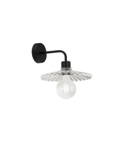 Aplique de pared modelo CORA acabado negro, 20cm(alto) 24cm(ancho) 28cm(fondo)