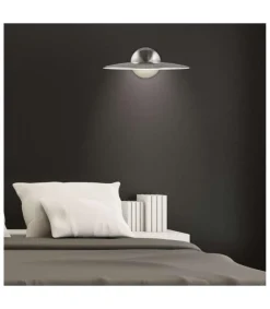 Aplique de pared modelo Nube acabado niquel satinado 10 cm(alto) 30 cm(ancho) 23 cm (fondo)