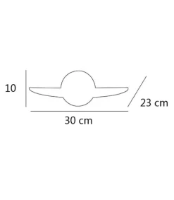 Aplique de pared modelo Nube acabado niquel satinado 10 cm(alto) 30 cm(ancho) 23 cm (fondo)