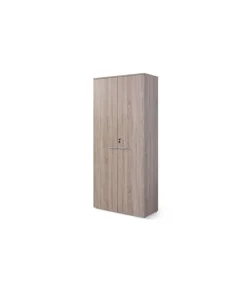 Armario alto con puertas acabado olmo claro, 208.8 cm(alto)93 cm(ancho)42.5 cm(fondo)..