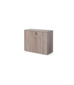 Armario bajo con puertas acabado olmo claro, 77.6 cm(alto)93 cm(ancho)42.5 cm(fondo).