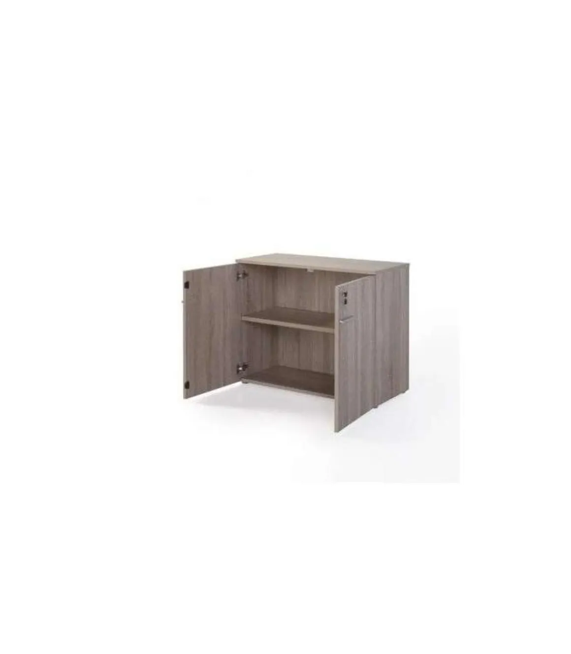Armario bajo con puertas acabado olmo claro, 77.6 cm(alto)93 cm(ancho)42.5 cm(fondo).