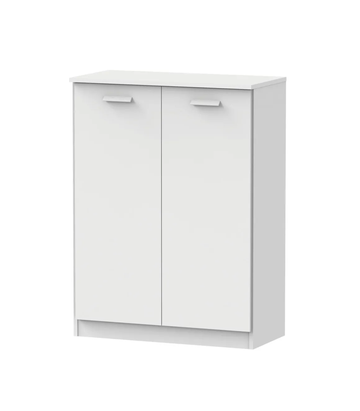 Armario bajo multiusos Tibet 2 puertas abatibles acabado blanco mate, 101 cm(alto)74 cm(ancho)37 cm(largo)