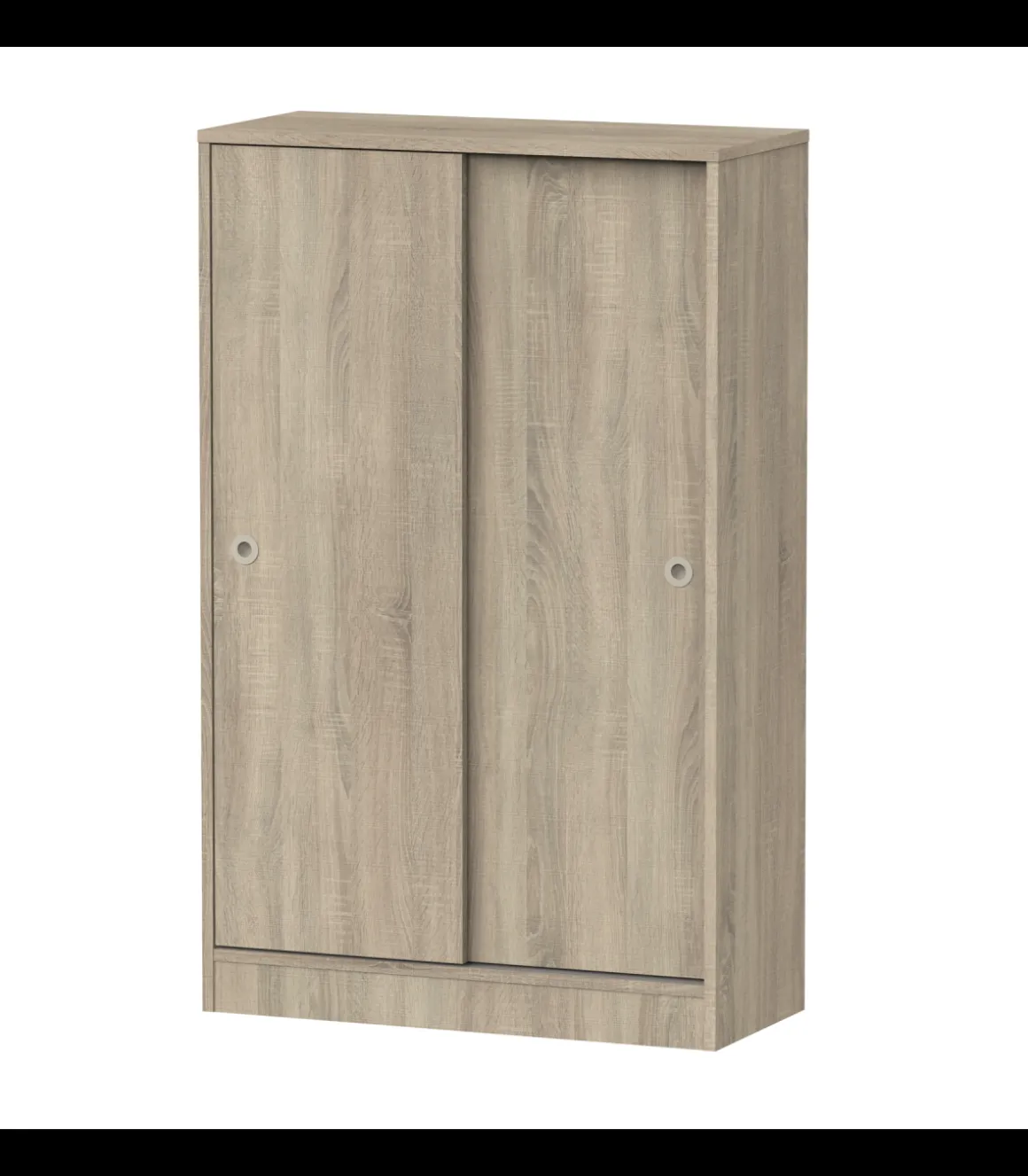 Armario bajo multiusos Tibet 2 correderas acabado roble cambrian, 120 cm(alto)74 cm(ancho)33 cm(largo)