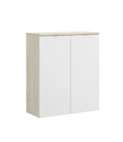 Armario bajo 2 puertas abatibles Santa Elena en acabado blanco brillo 79 cm(ancho) 96 cm(altura) 40 cm(fondo)