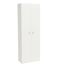 Armario dos puertas en acabado color blanco 60 cm(ancho) 180 cm(altura) 35.6 cm(fondo)