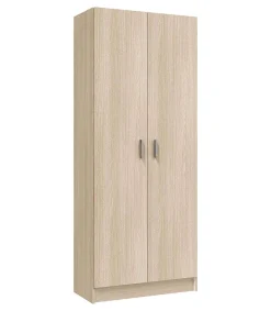 Armario escobero Milan en color roble de 2 puertas 73 cm(ancho) 180 cm(altura) 37 cm(fondo)