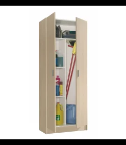 Armario escobero Milan en color roble de 2 puertas 73 cm(ancho) 180 cm(altura) 37 cm(fondo)