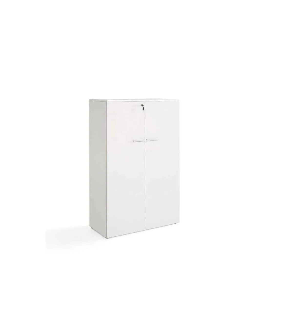 Armario mediano con puertas para oficina o estudio blanco. 141 cm(alto)93 cm(ancho)42.5 cm(fondo)