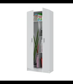 Armario multiusos dos puertas Marbella en color blanco 75 cm(ancho) 180 cm(altura) 35.6 cm(fondo)