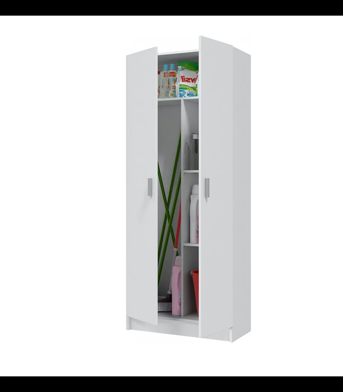 Armario multiusos dos puertas Marbella en color blanco 75 cm(ancho) 180 cm(altura) 35.6 cm(fondo)