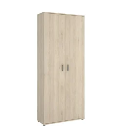 Armario multiusos en acabado Natural multiusos 2 puertas escobero 78 cm(ancho) 190 cm(altura) 35 cm(fondo)