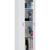 Armario multiusos Milan en acabado blanco de 2 puertas y 3 estantes 58.5 cm(ancho) 180 cm(altura) 37 cm(fondo)