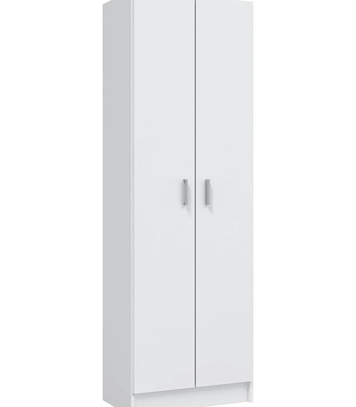 Armario multiusos Milan en acabado blanco de 2 puertas y 3 estantes 58.5 cm(ancho) 180 cm(altura) 37 cm(fondo)