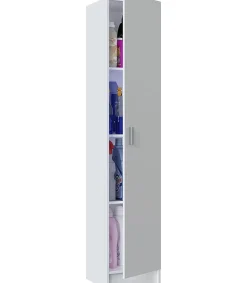 Armario multiusos Milán en blanco, 37.2 cm(ancho) 180 cm(altura) 37 cm(fondo)