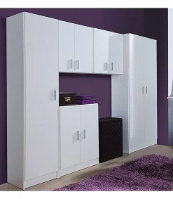 Armario multiusos Milán en blanco, 37.2 cm(ancho) 180 cm(altura) 37 cm(fondo)
