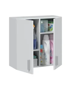Armario multiusos para colgar en acabado blanco Milan. 59 cm(ancho) 60 cm(altura) 26.5 cm(fondo)