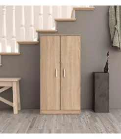 Armario multiusos 2 puertas Sfera en roble canadian 55 cm(ancho) 108 cm(altura) 35 cm(fondo)