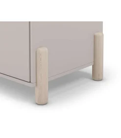 Armario 2 puertas abatible Emma acabado crema/cera blanca, 92.8cm(Ancho) 45cm(Fondo) 180cm(Alto