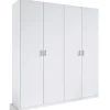 Armario 4 puertas abatibles blanco 180 cm(alto)160 cm(ancho)50 cm(fondo)