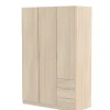 Armario 3 puertas abatibles 3 cajones acabado roble. 180cm(alto). 121cm(ancho). 52cm(fondo).