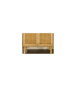 Armario 2 puertas abatibles Decor acabado pino/rattan, 110cm(alto) 80cm(ancho) 40cm(fondo)