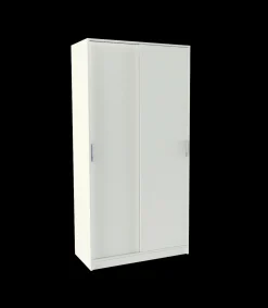 Armario 2 puertas correderas acabado blanco, 200 cm(alto)100 cm(ancho)50 cm(fondo.