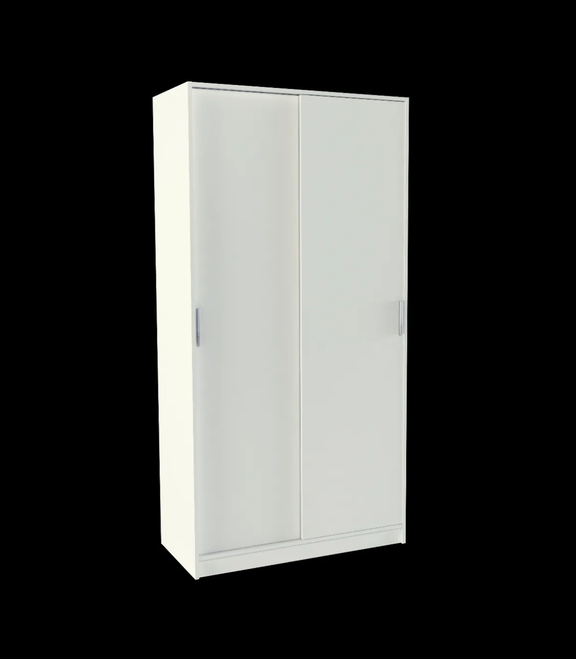Armario 2 puertas correderas acabado blanco, 200 cm(alto)100 cm(ancho)50 cm(fondo.