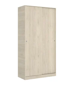 Armario puertas correderas Lupión en roble natural. Ancho 100 x fondo 50 x alto 204 cm.