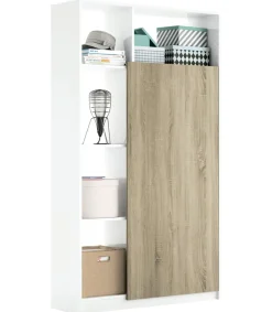 Armario Recibidor Neo acabado roble/blanco, 187 cm(alto)100 cm(ancho)35 cm(fondo)